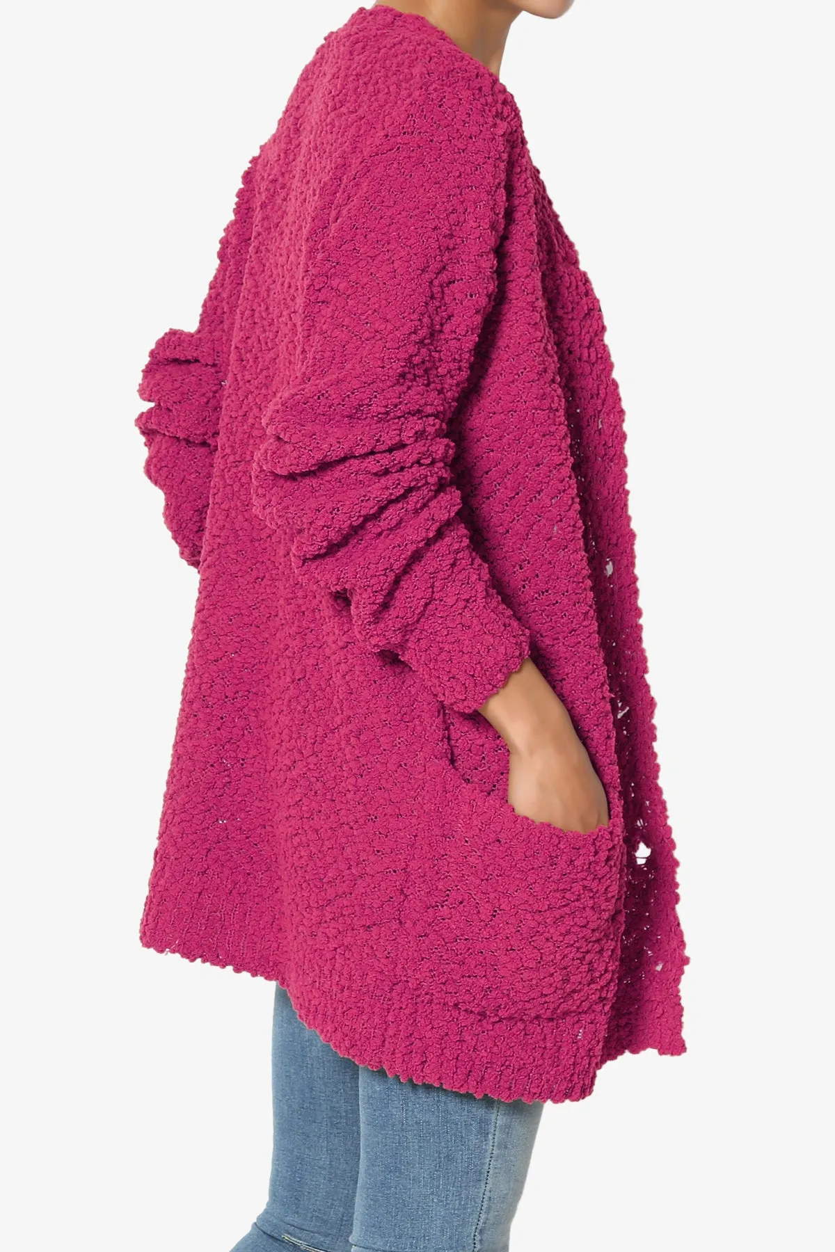 Barry Button Teddy Knit Sweater Cardigan PLUS