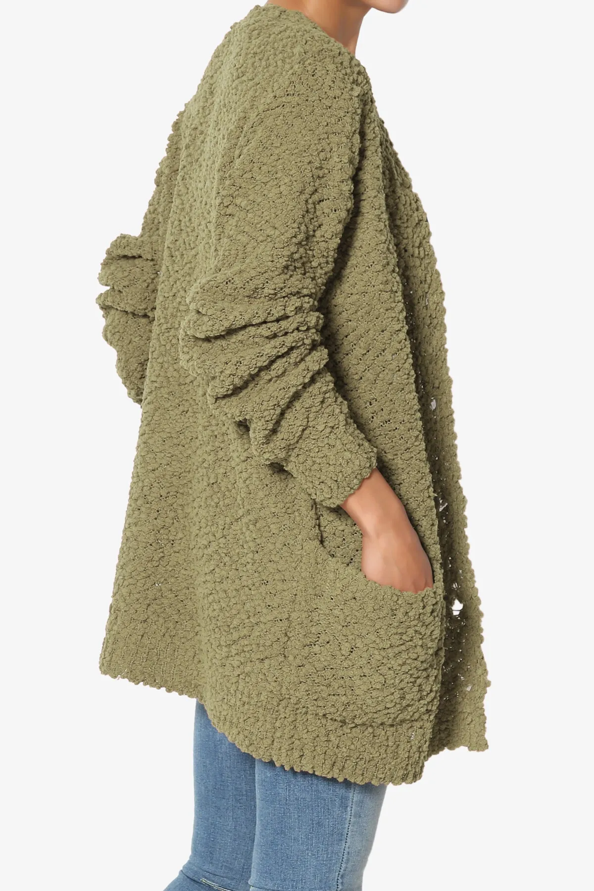Barry Button Teddy Knit Sweater Cardigan PLUS