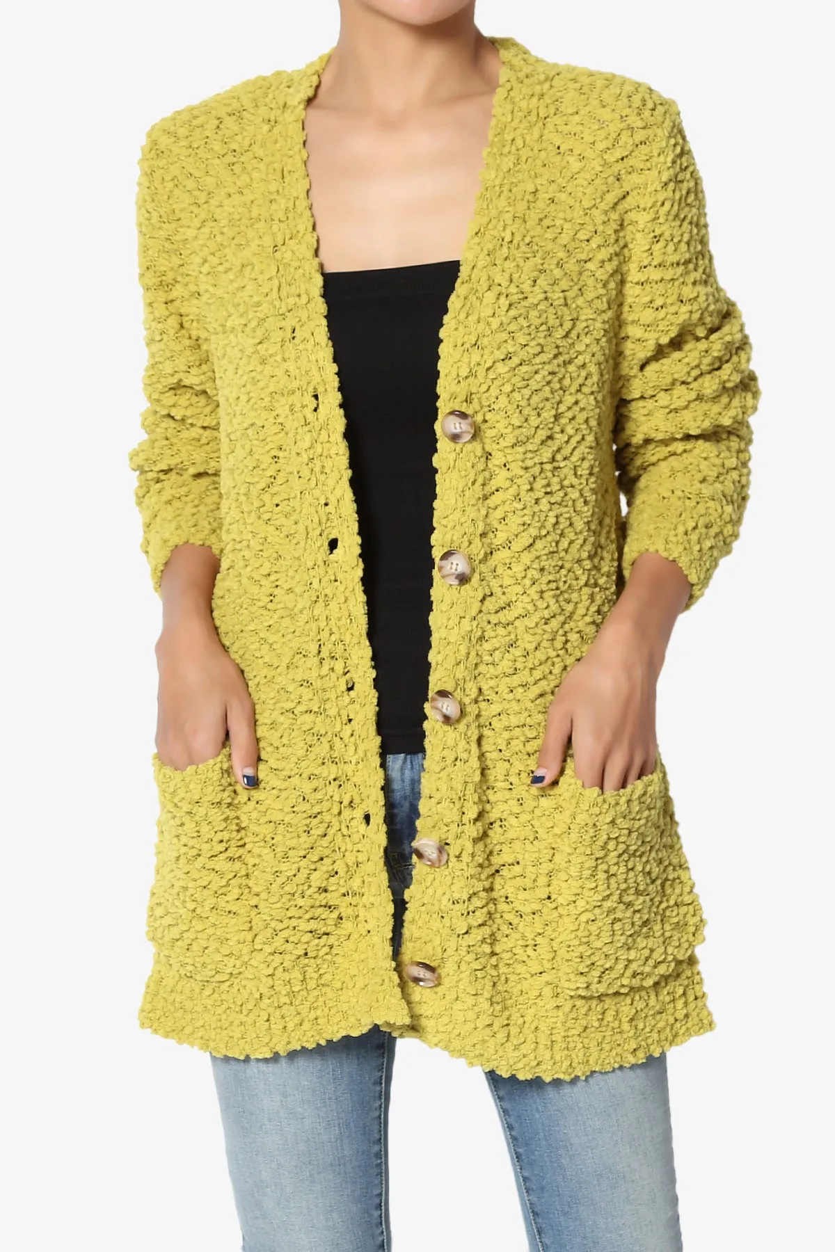 Barry Button Teddy Knit Sweater Cardigan PLUS