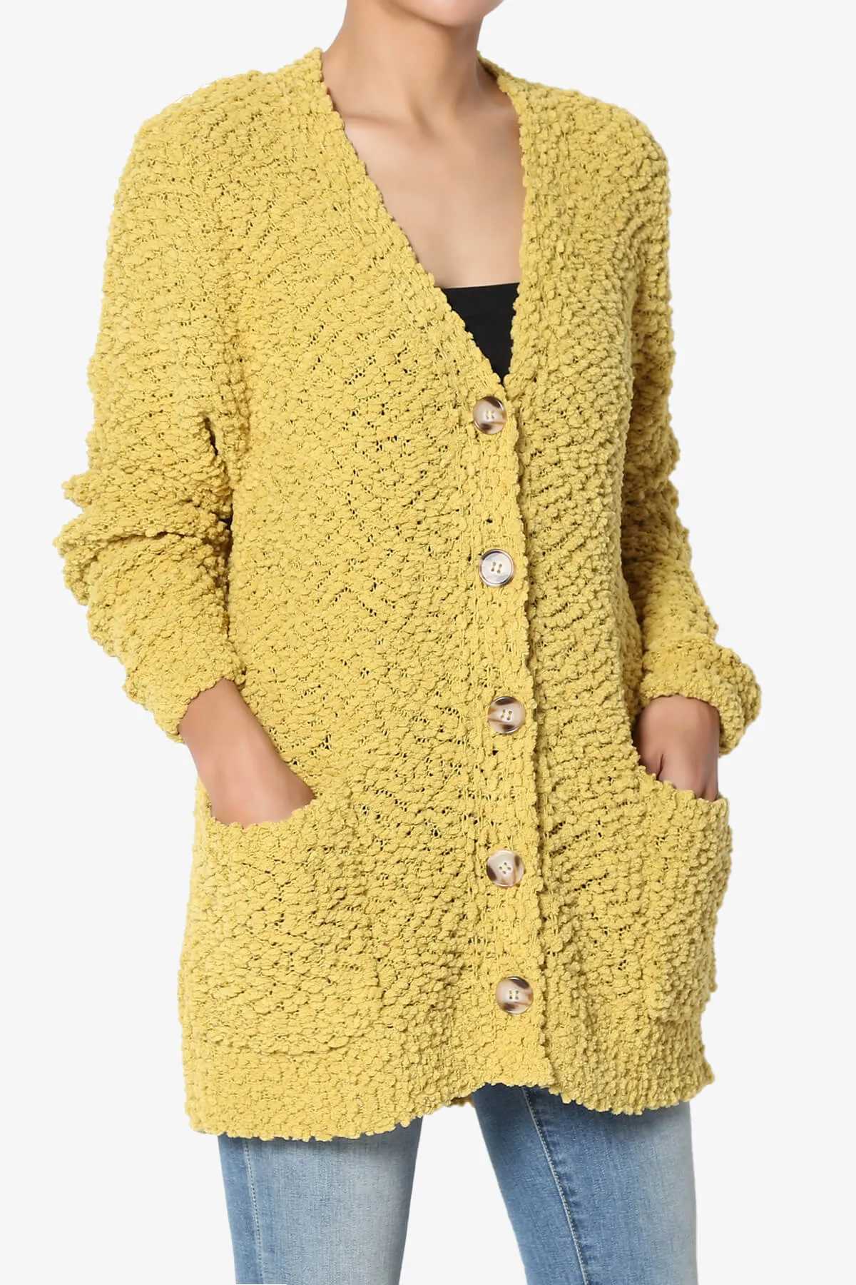 Barry Button Teddy Knit Sweater Cardigan PLUS