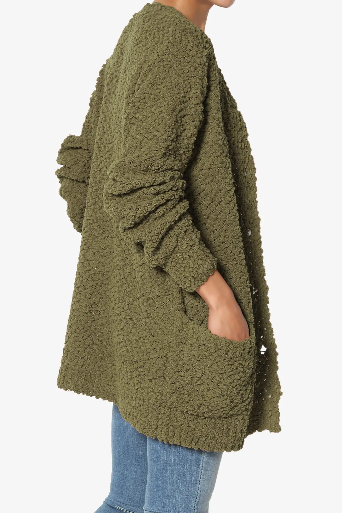 Barry Button Teddy Knit Sweater Cardigan PLUS