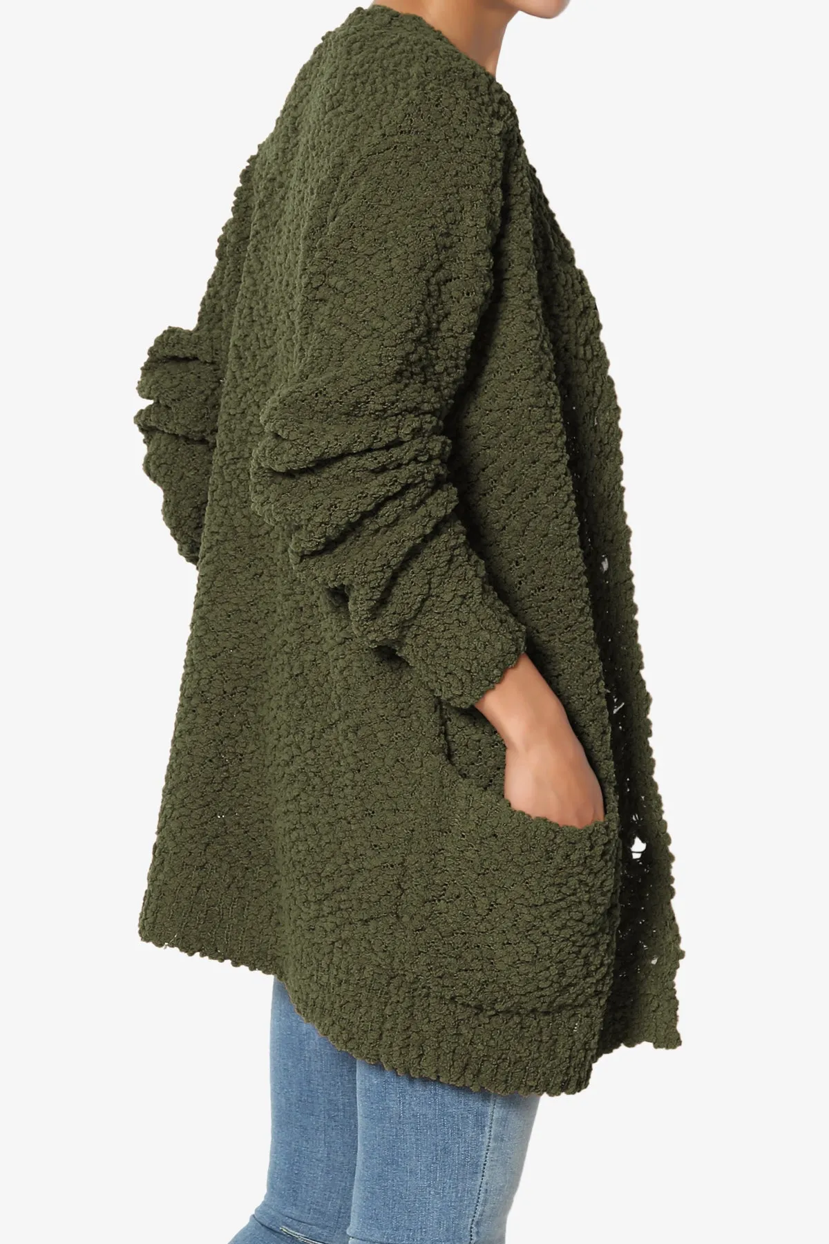 Barry Button Teddy Knit Sweater Cardigan PLUS