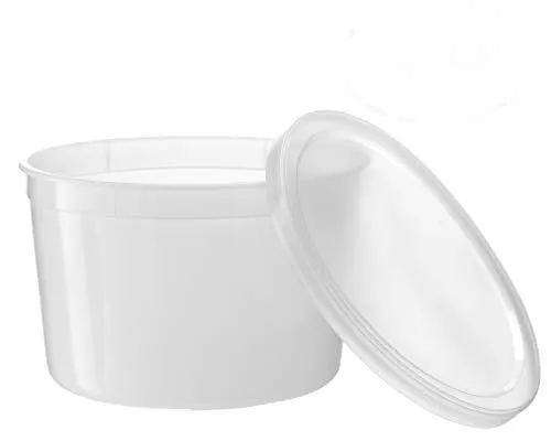 Basix Freezable Clear Food Storage Deli Containers with Lids 64-Ounce, Freezer Container Round, Perfect for Food Prep, Soup Storage or Ice Cream Storage, Pack of 20