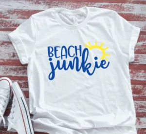 Beach Junkie  White Short Sleeve T-shirt