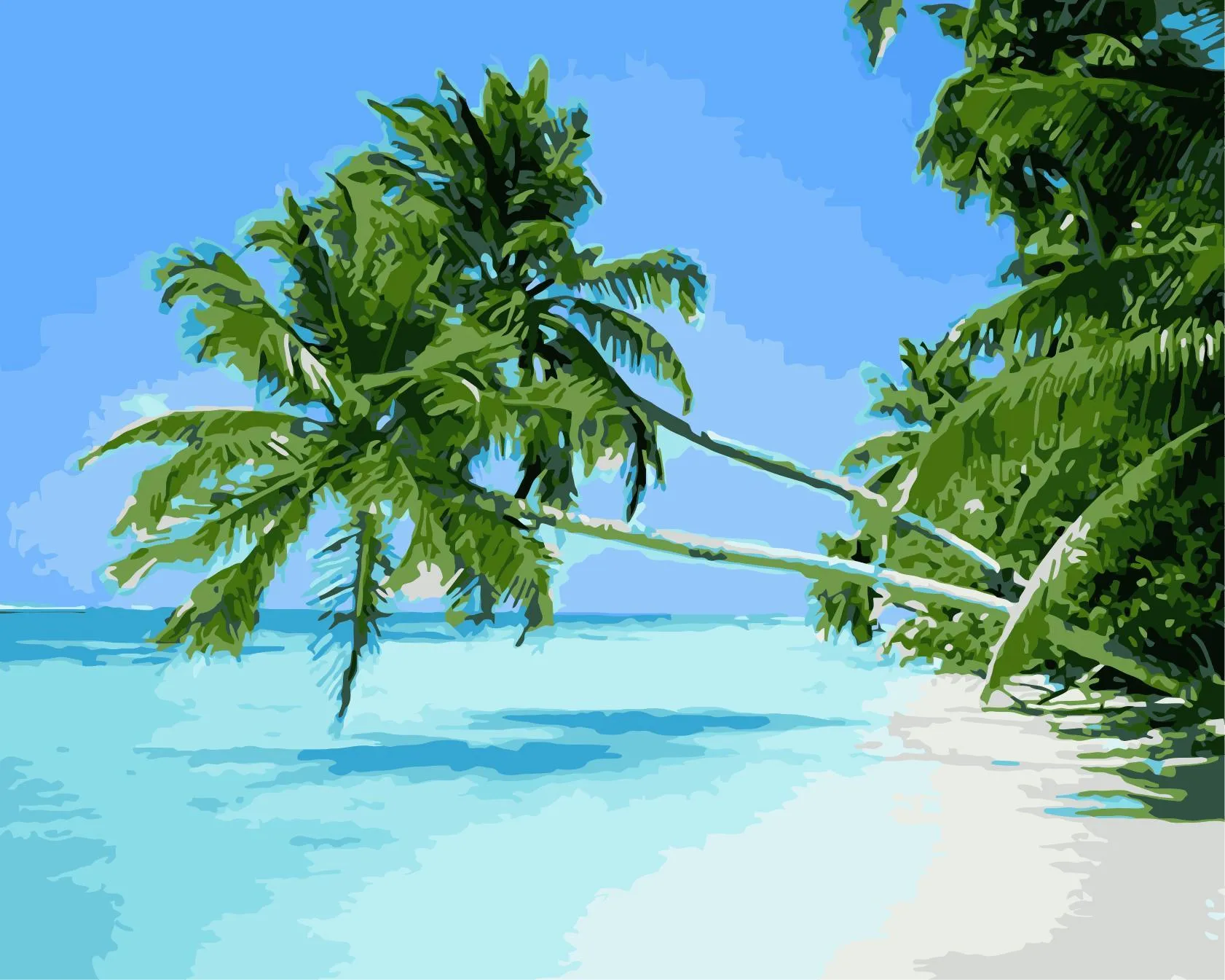 Beach Paint By Numbers Kits Uk WM1783