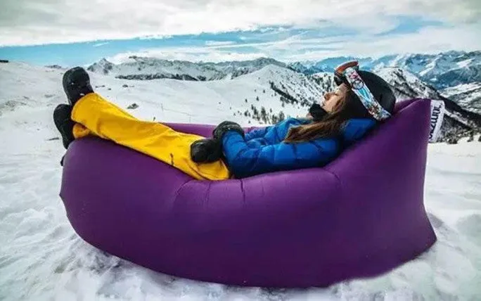 Beach Portable Outdoor Inflatable Bone Furniture Sofa Hammock Sleeping Camping Air Bed Nylon Lazy bed Clean Big