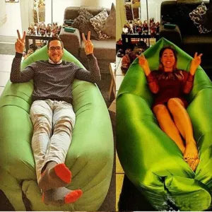 Beach Portable Outdoor Inflatable Bone Furniture Sofa Hammock Sleeping Camping Air Bed Nylon Lazy bed Clean Big