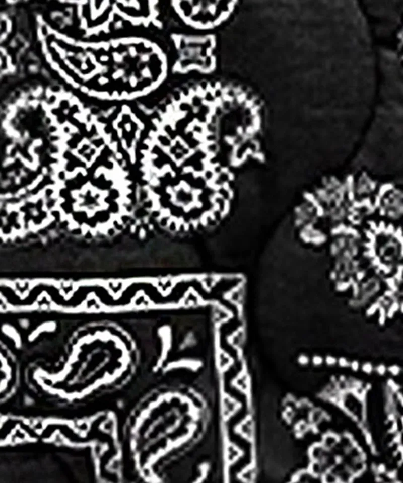 BENECIA 12 Bandana Quilted Vest - Black