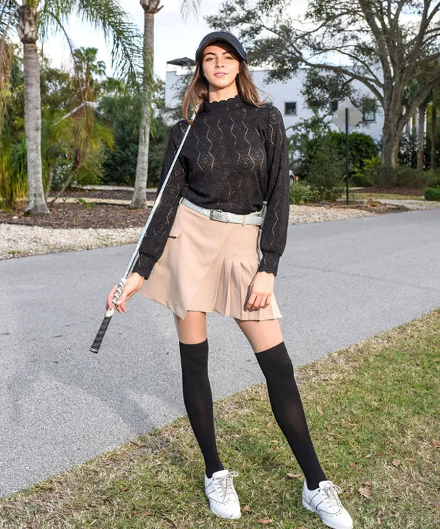BENECIA 12 Lace Puff T - Black