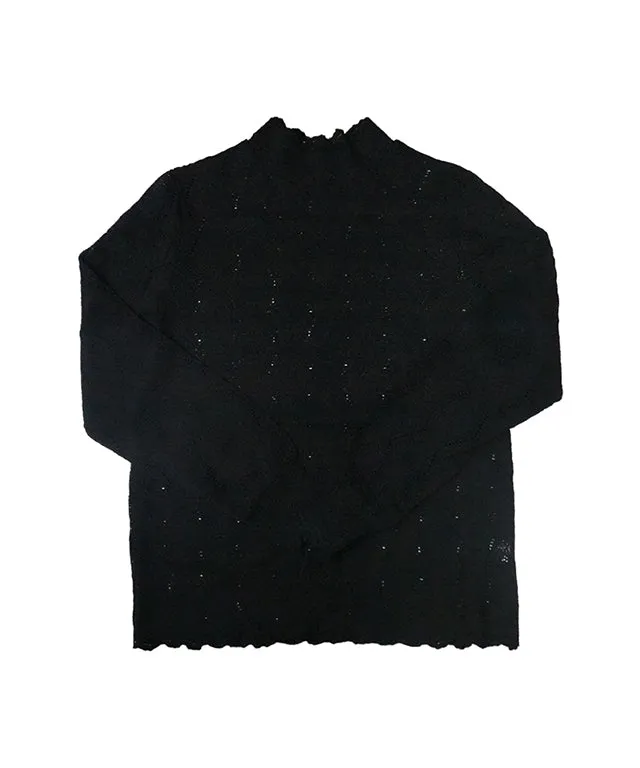 BENECIA 12 Lace Puff T - Black