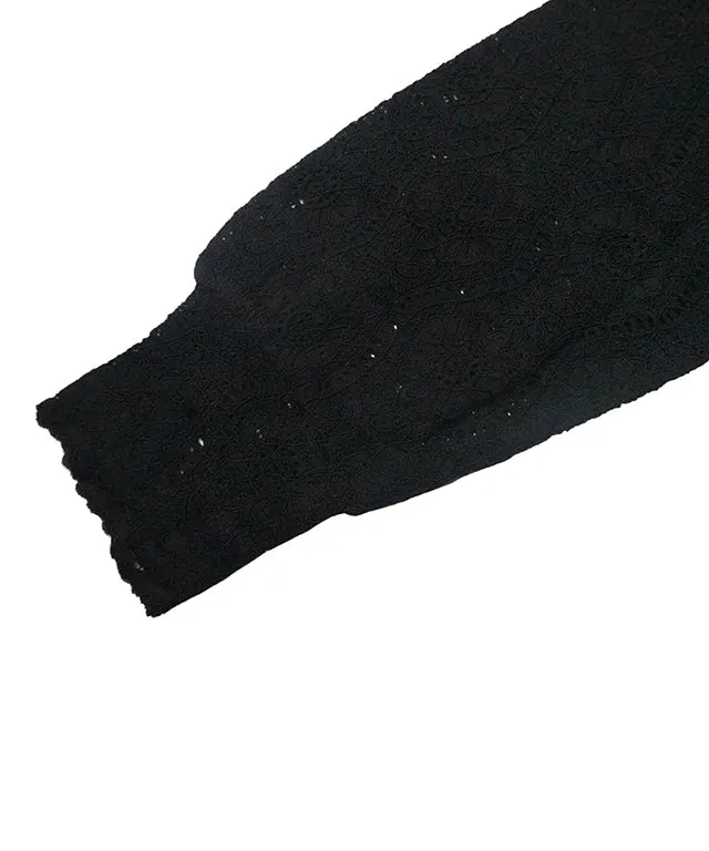 BENECIA 12 Lace Puff T - Black