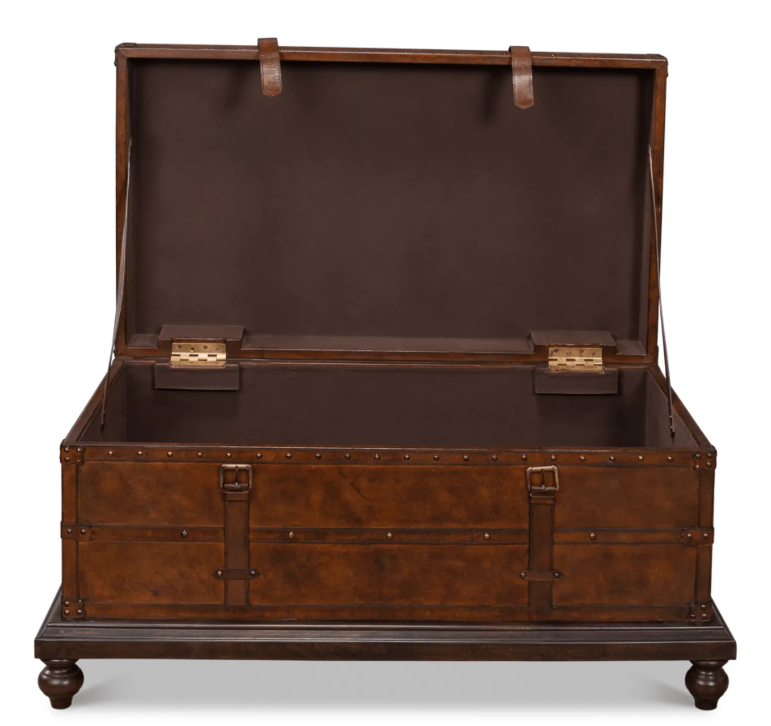 Berenger Leather Trunk Coffee Table