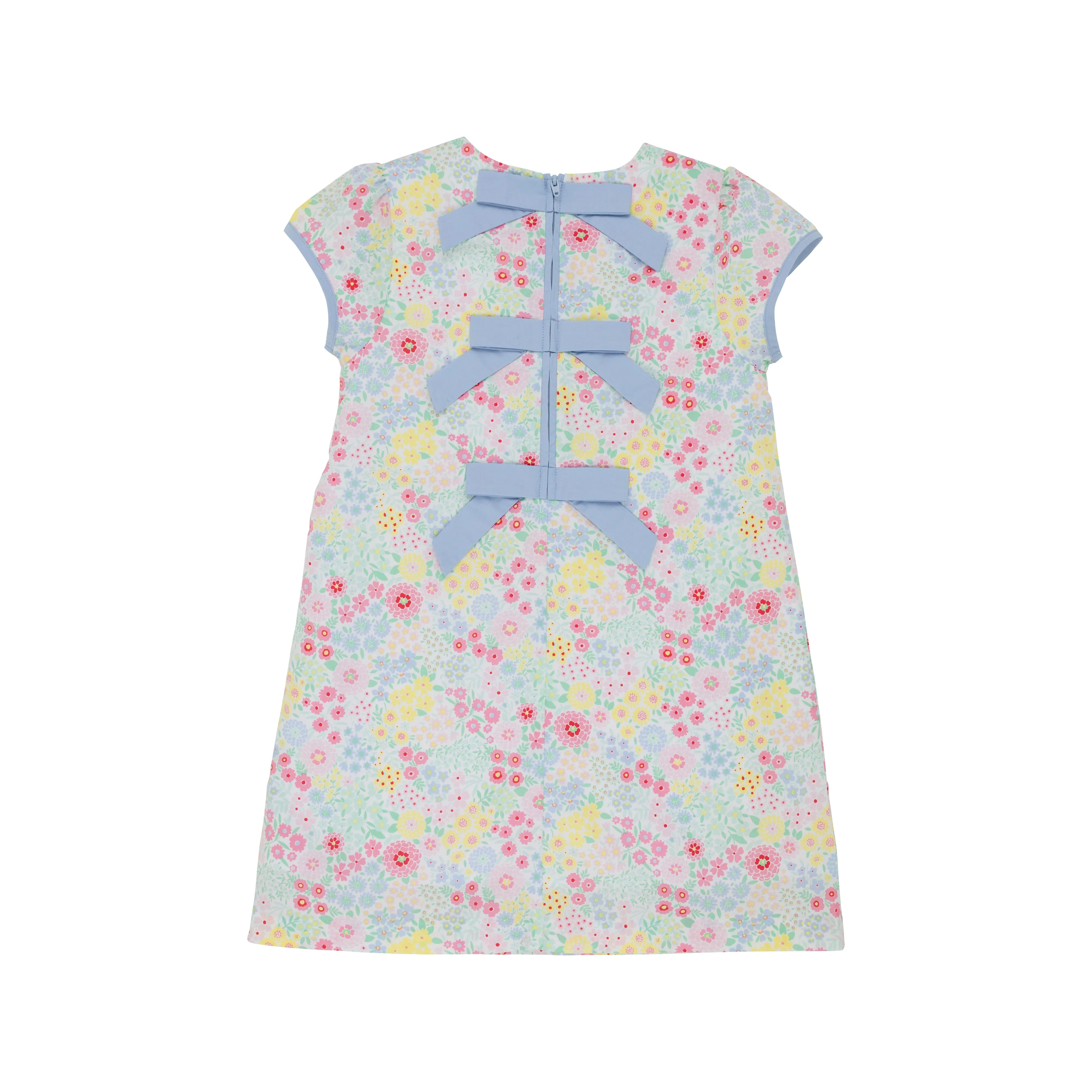 Betts Bow Dress - Merry Little Meadow with Beale Street Blue
