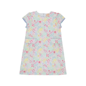 Betts Bow Dress - Merry Little Meadow with Beale Street Blue