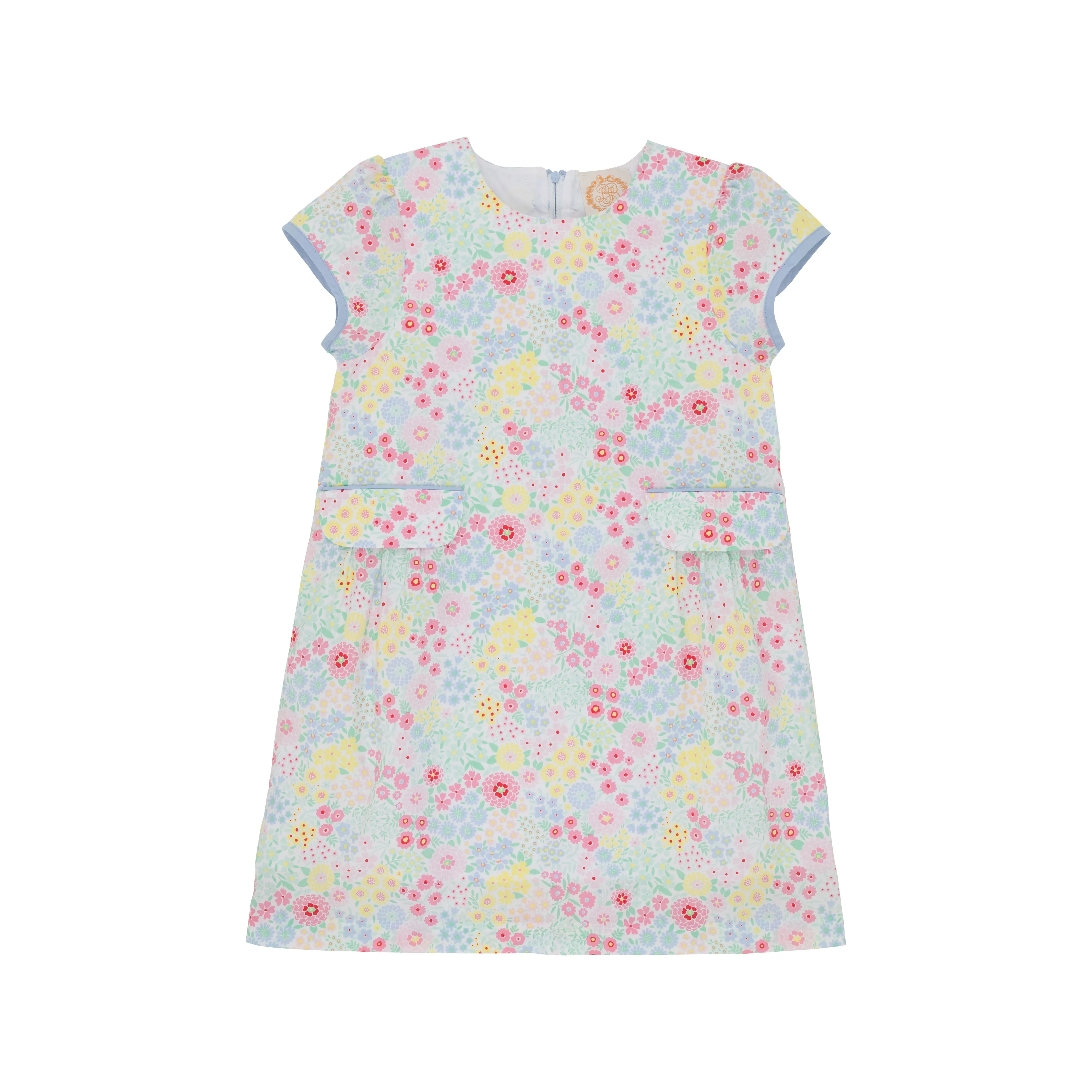 Betts Bow Dress - Merry Little Meadow with Beale Street Blue