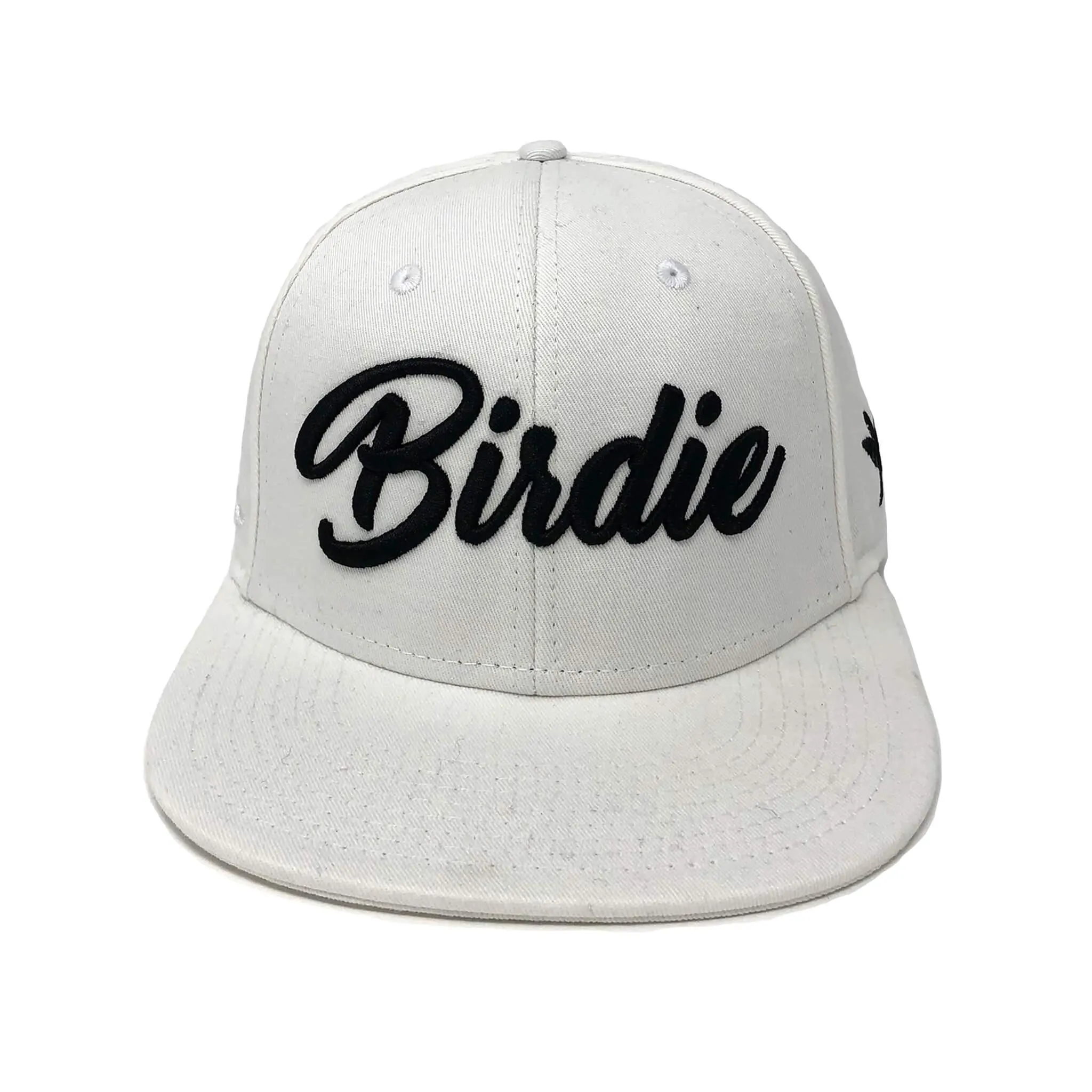 Birdie Hat - White on Black