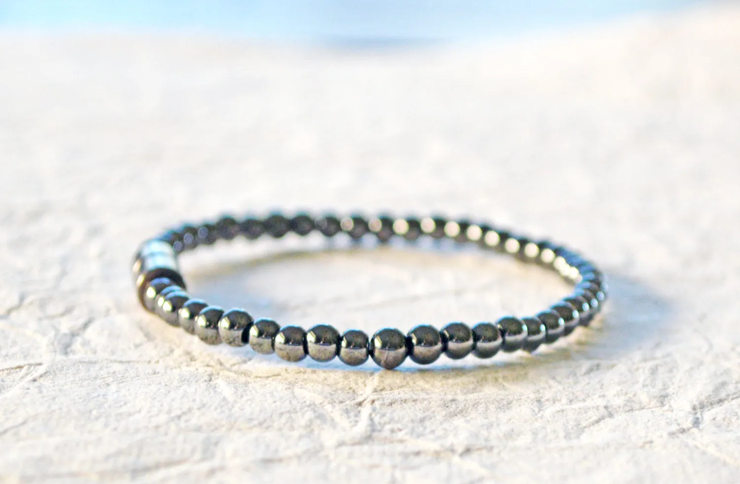Black Hematite Magnetic Bead Pain Relief Bracelet