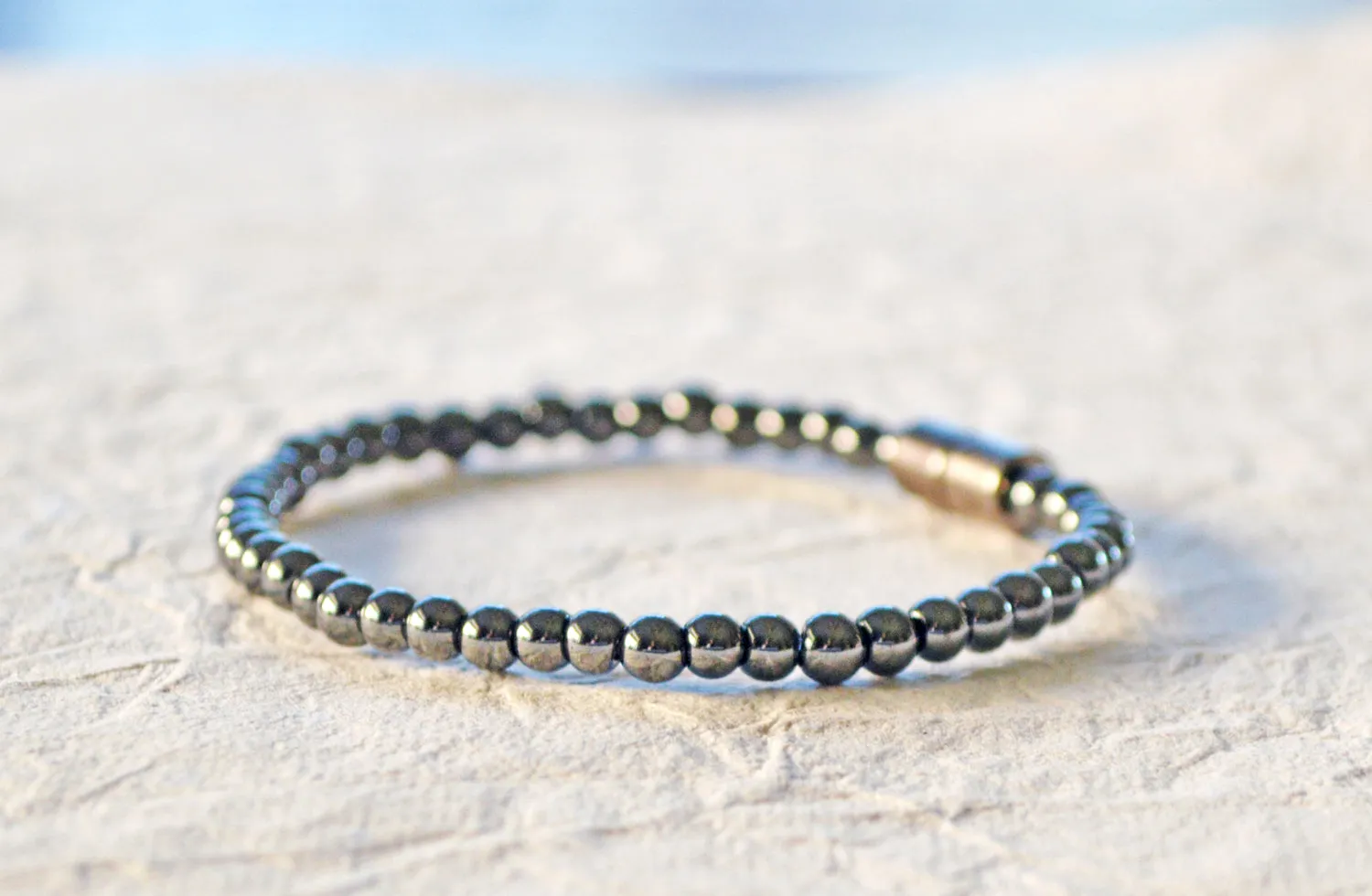 Black Hematite Magnetic Bead Pain Relief Bracelet