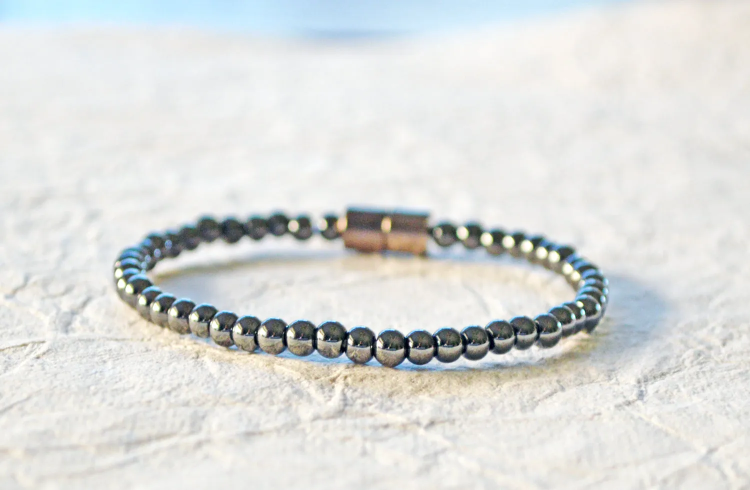 Black Hematite Magnetic Bead Pain Relief Bracelet