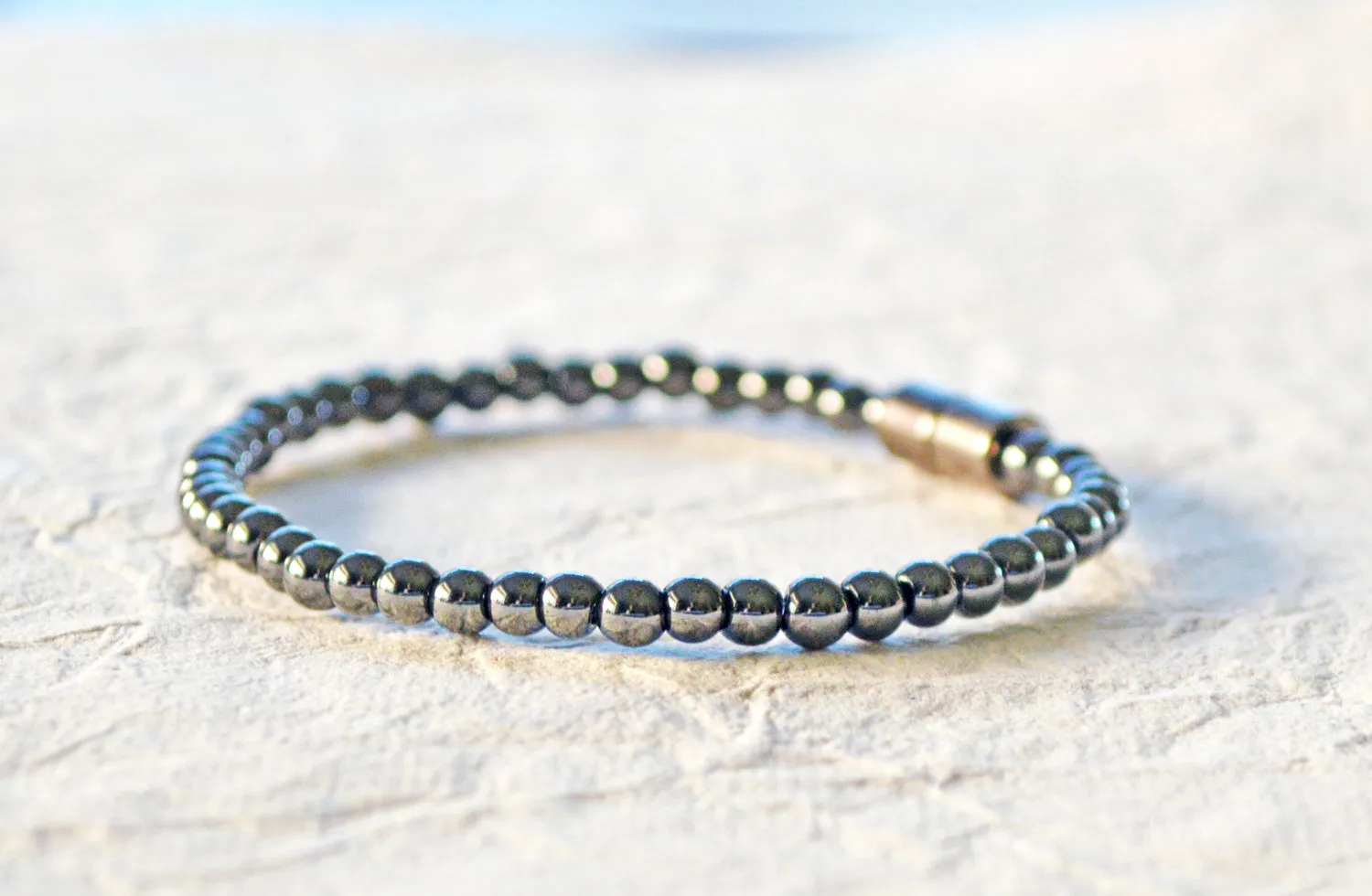 Black Hematite Magnetic Bead Pain Relief Bracelet