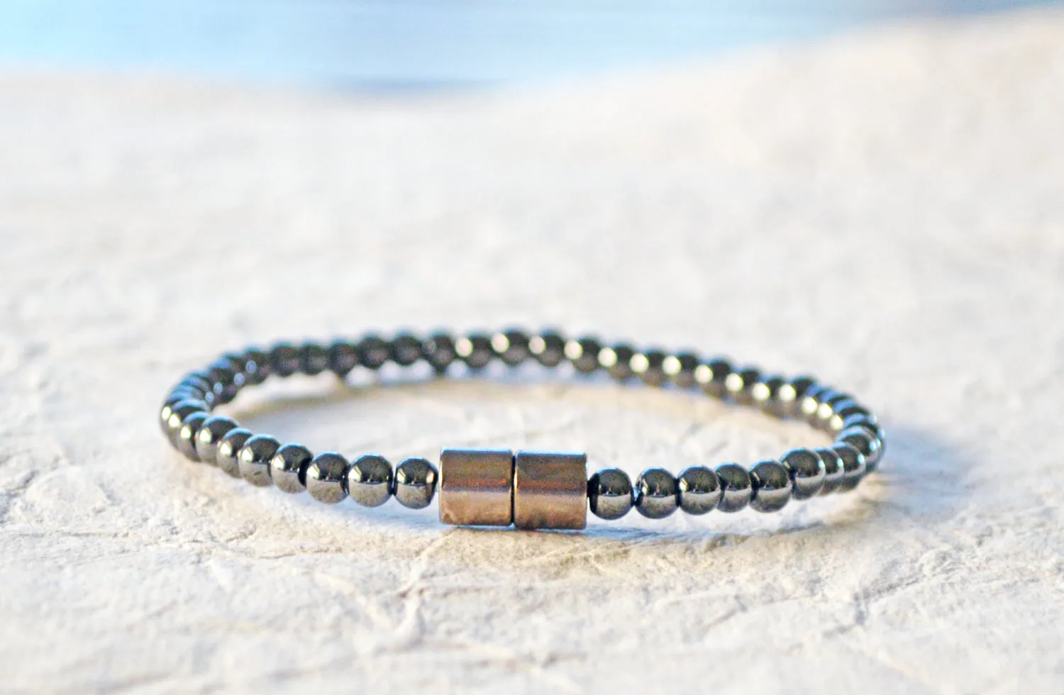 Black Hematite Magnetic Bead Pain Relief Bracelet