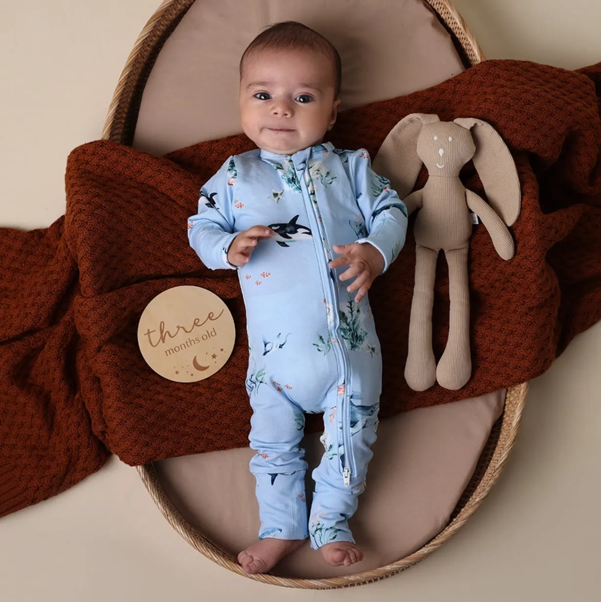 Blue Ocean Organic Snugglesuit Convertible Romper