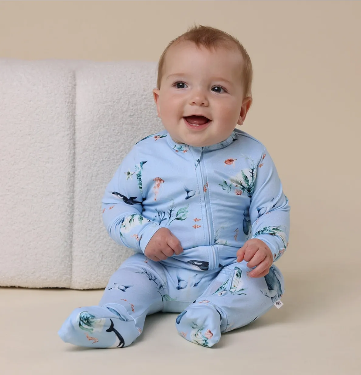 Blue Ocean Organic Snugglesuit Convertible Romper