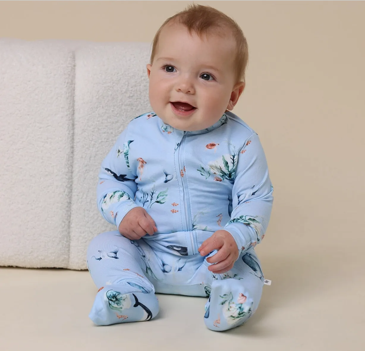 Blue Ocean Organic Snugglesuit Convertible Romper