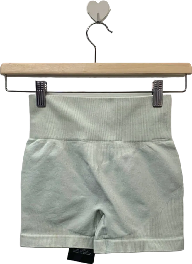 Bo Tee Grey Ribbed Seamless High Waist Cycling Shorts XS