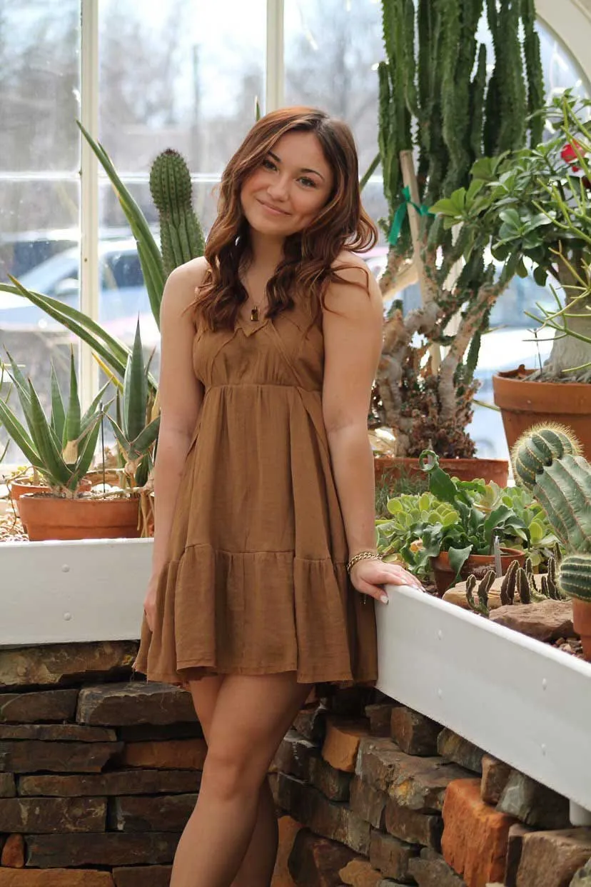 Bohemian Brown Babydoll Dress