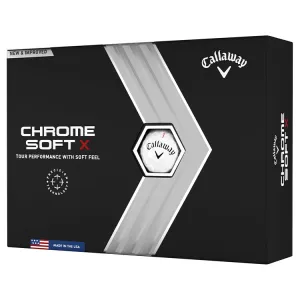Bolas de golf Callaway Chrome Soft X White, paquete de 12
