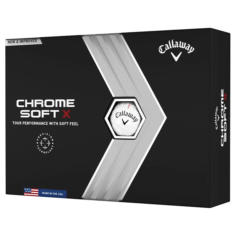 Bolas de golf Callaway Chrome Soft X White, paquete de 12