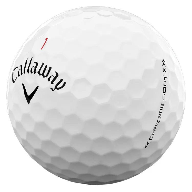 Bolas de golf Callaway Chrome Soft X White, paquete de 12