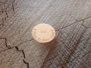 Bronze golf ball marker for 8th or 19th anniversary