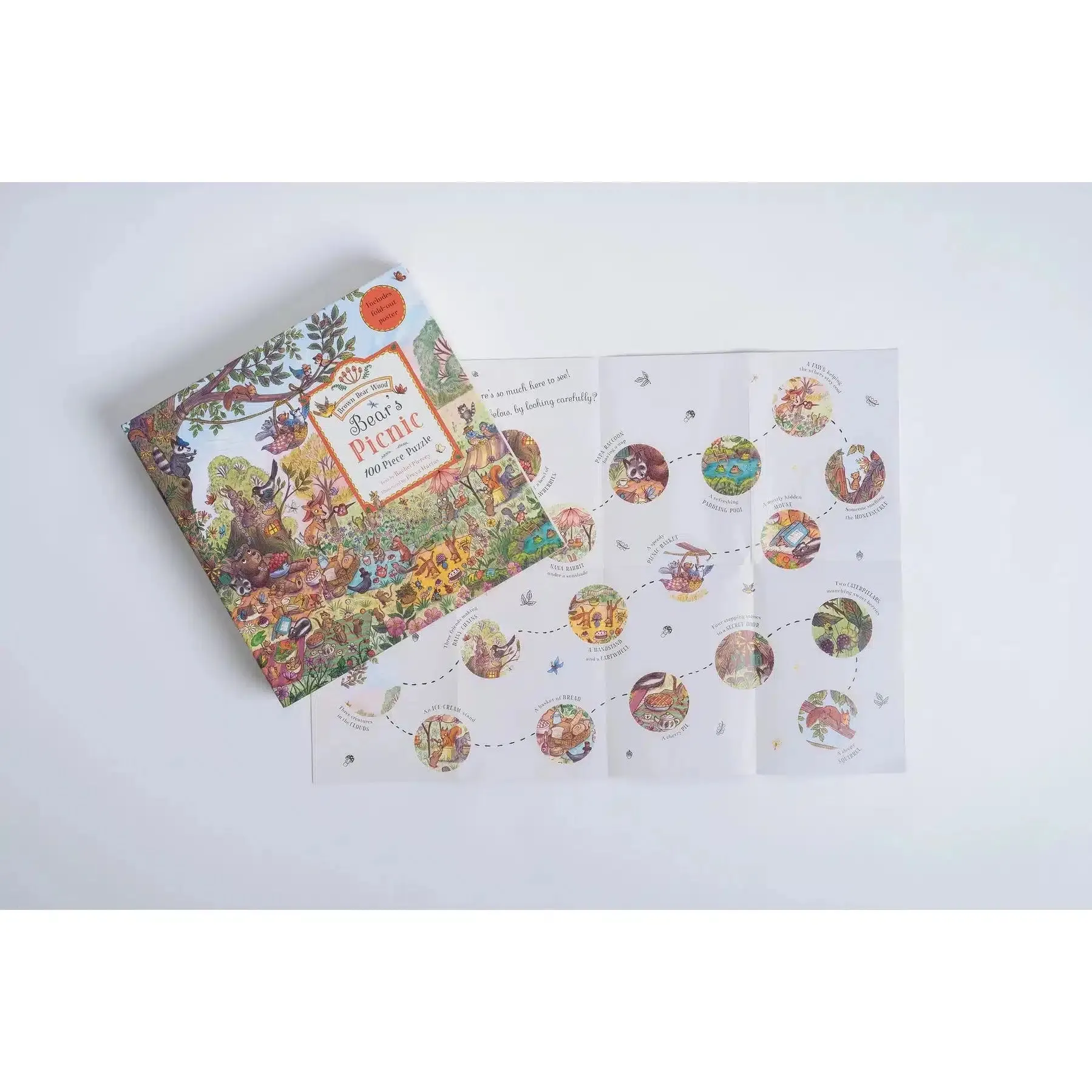 Brown Bear Wood: Bear's Picnic 100-piece jigsaw puzzle - Rachel Piercey