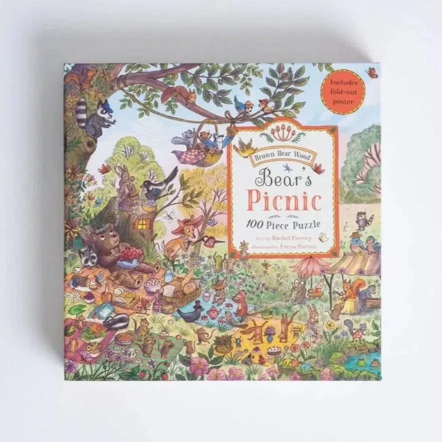 Brown Bear Wood: Bear's Picnic 100-piece jigsaw puzzle - Rachel Piercey