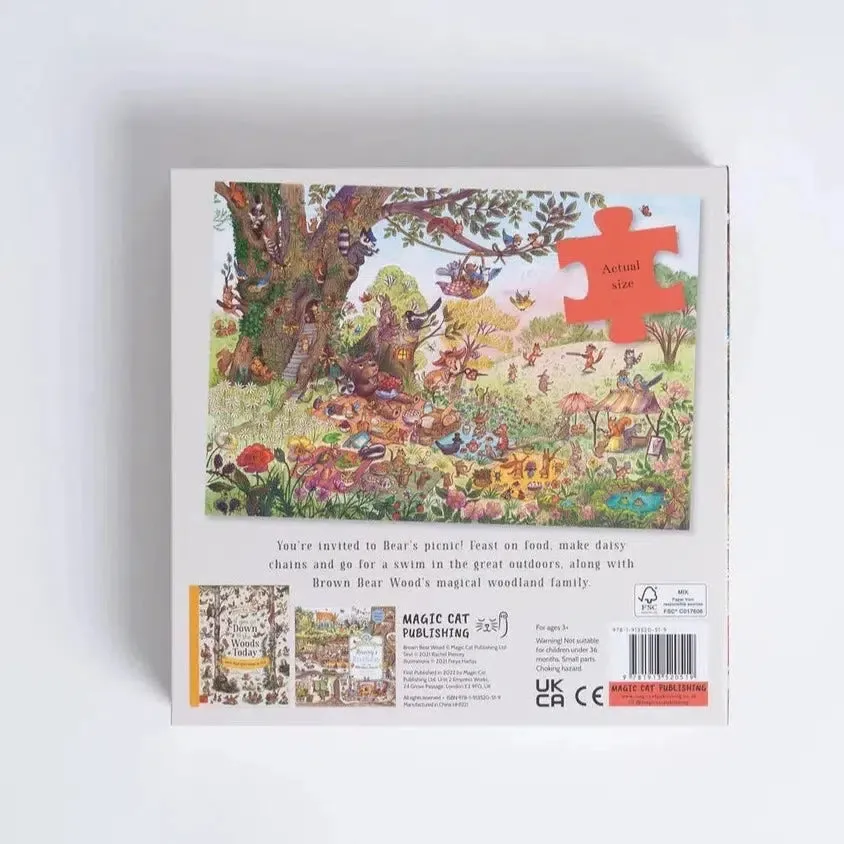Brown Bear Wood: Bear's Picnic 100-piece jigsaw puzzle - Rachel Piercey