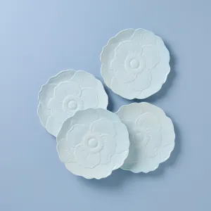 Butterfly Meadow Floral S/4 Accent Plates - Blue