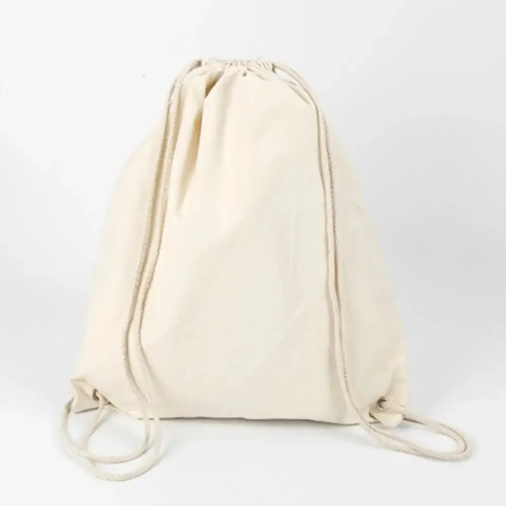 Canvas Backpack with Drawstring Closure: Versatile for Travel, Gym, & Everyday Use