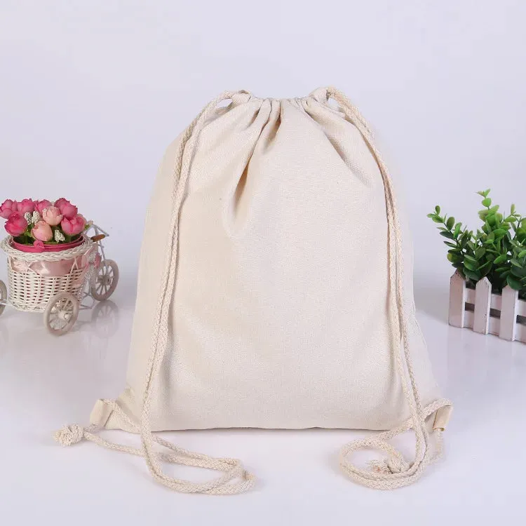 Canvas Backpack with Drawstring Closure: Versatile for Travel, Gym, & Everyday Use