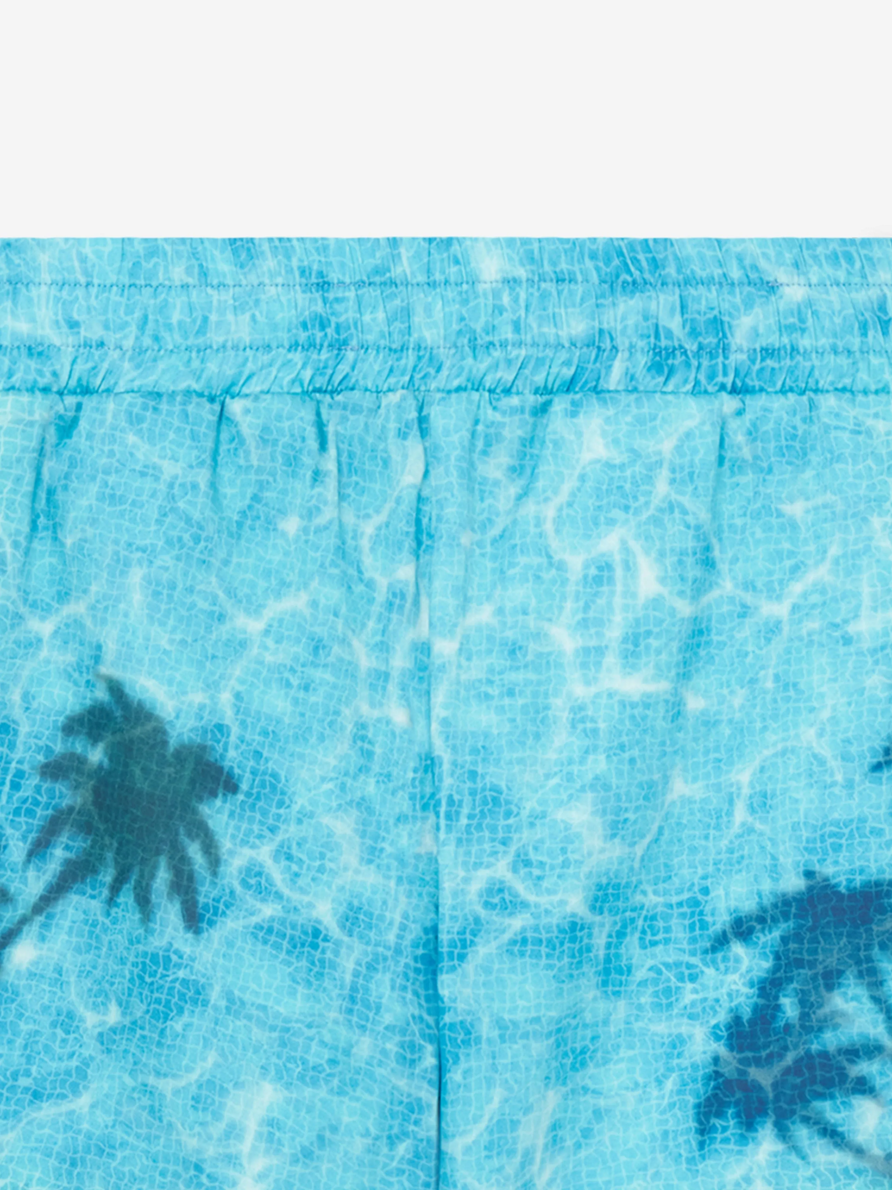 Casablanca Boys Caustics Emblem Drawstring Shorts in Blue