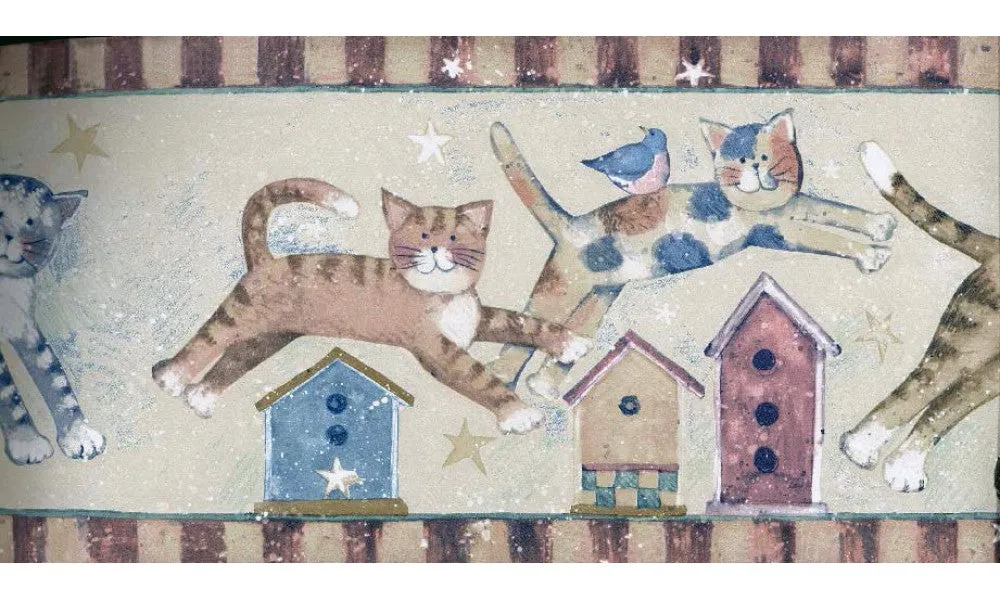 CHILDREN Susan Winget Jumpin Cats SU75933 Wallpaper Border