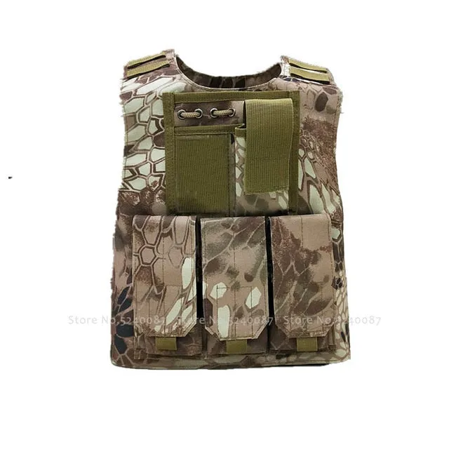 Children Tactical Bulletproof Vest Army Soldier Cosplay Costume Kids Combat Armor Camouflage Military Uniform Special Forces Top