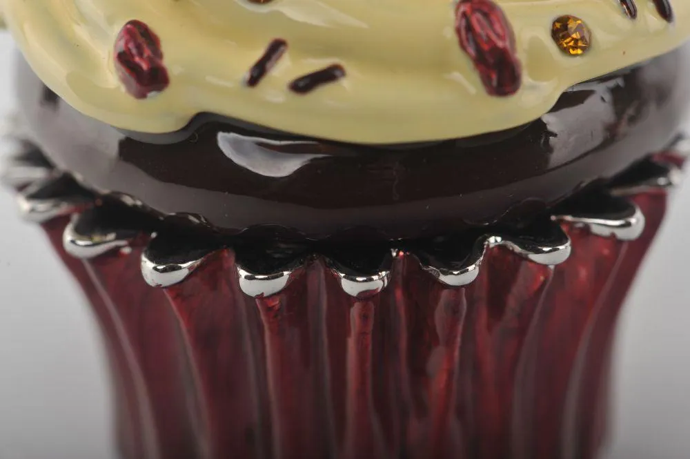 Chocolate and Vanilla Frosting Cupcake