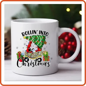 Christmas Mugs -11oz Coffee Mug | Holiday Gift | SEC Apparel | Rolling into Christmas