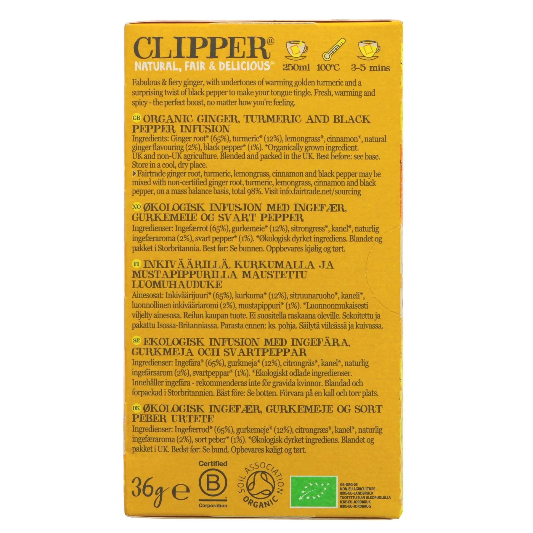 Clipper | Restoring Roots - Ginger, Turmeric, Lemongrass | 20 bags