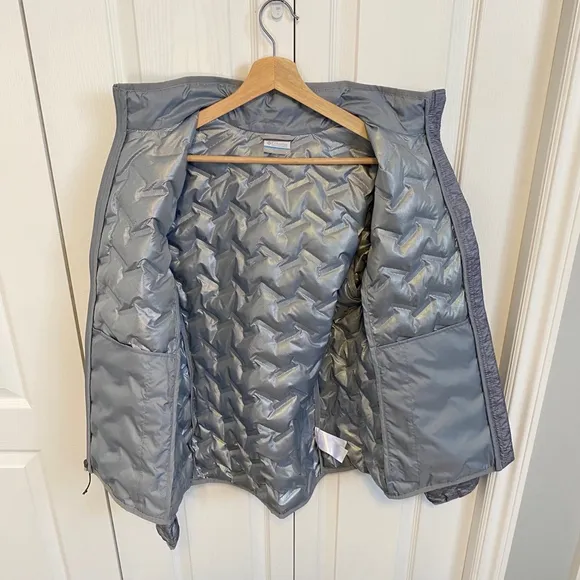 Columbia Delta Ridge Down Jacket Omni Heat Size L Grey