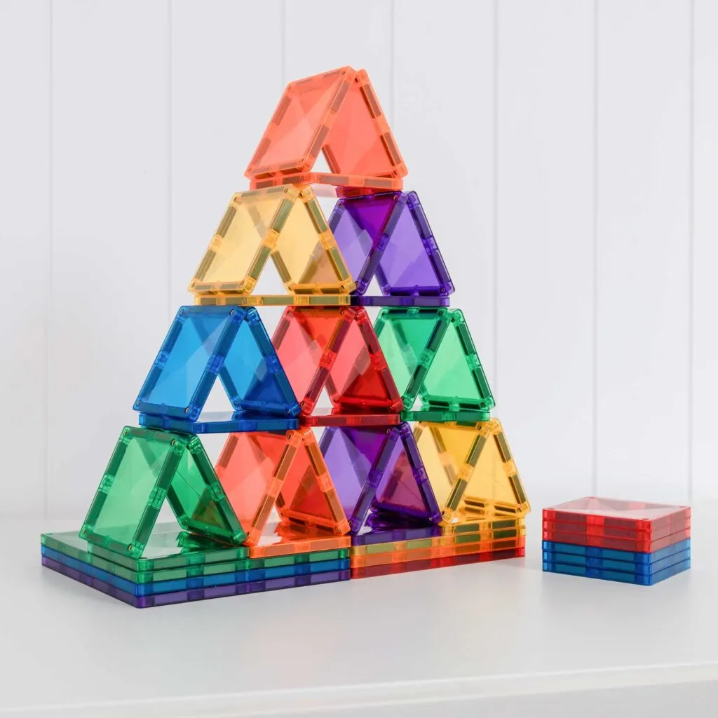 Connetix Magnetic Tiles Rainbow Square 42 Piece Pack