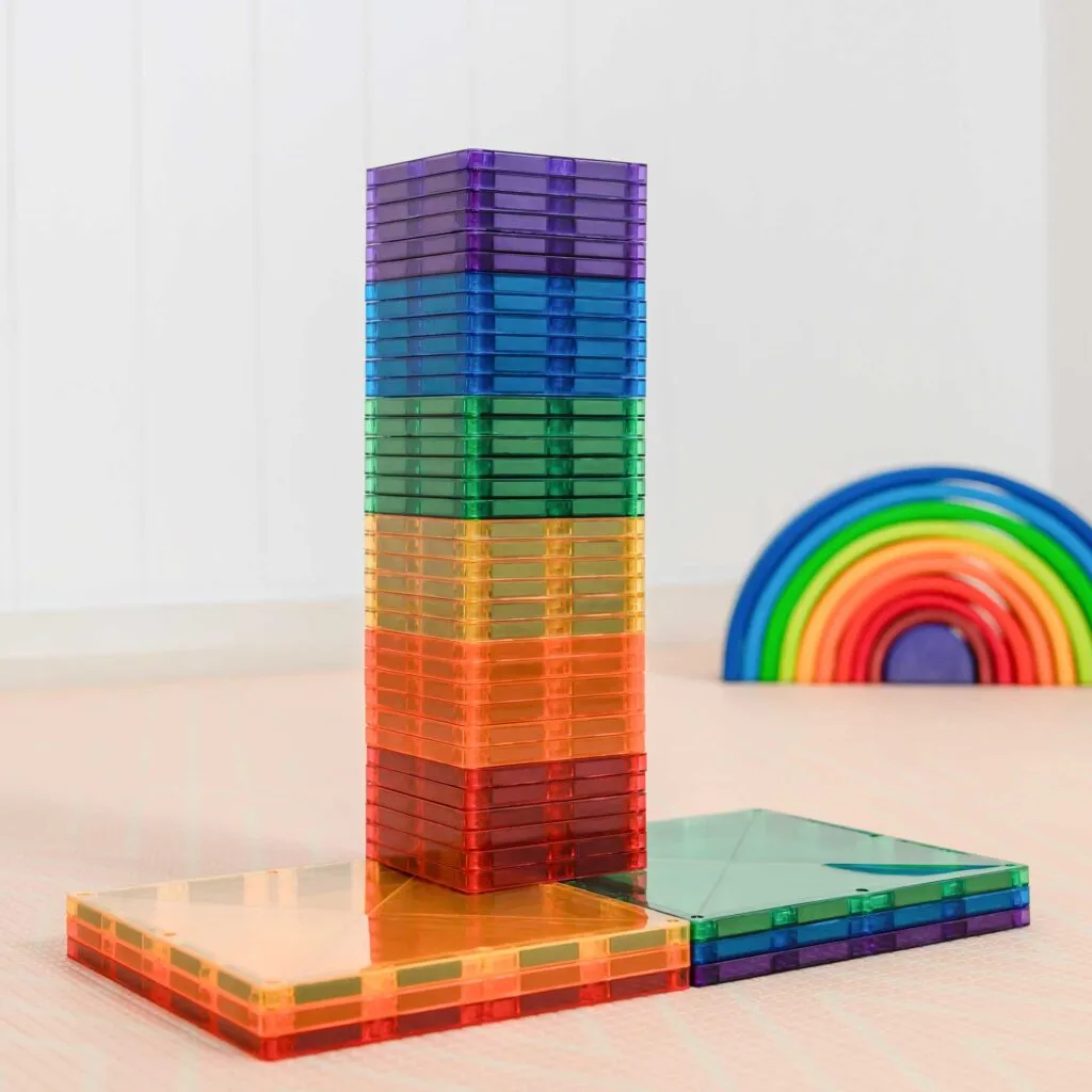 Connetix Magnetic Tiles Rainbow Square 42 Piece Pack