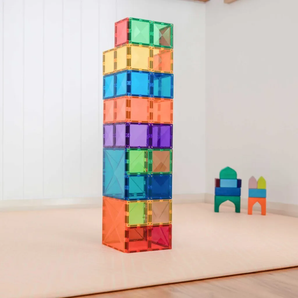 Connetix Magnetic Tiles Rainbow Square 42 Piece Pack